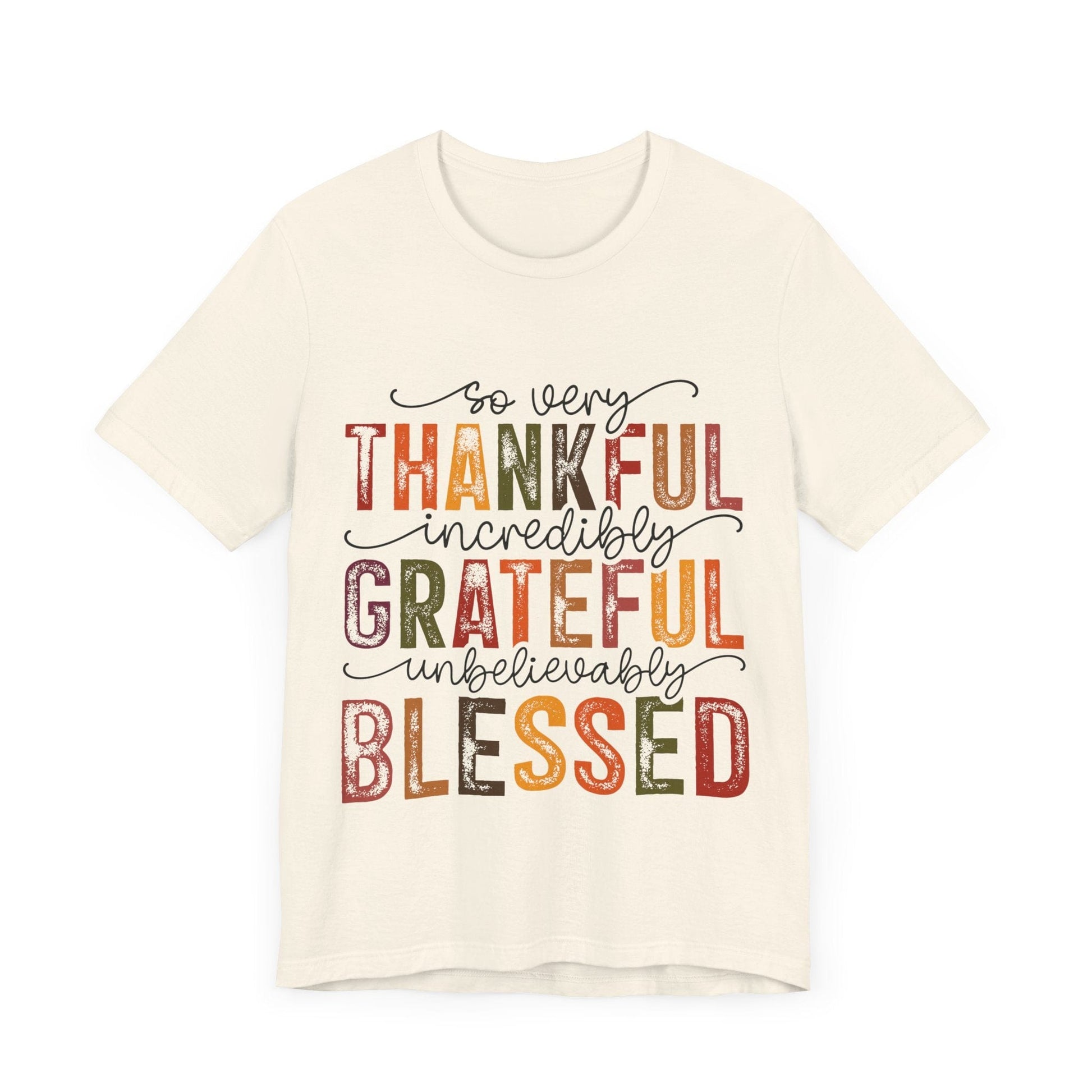 Printify T-Shirt Thankful Grateful Blessed Unisex Jersey Tee