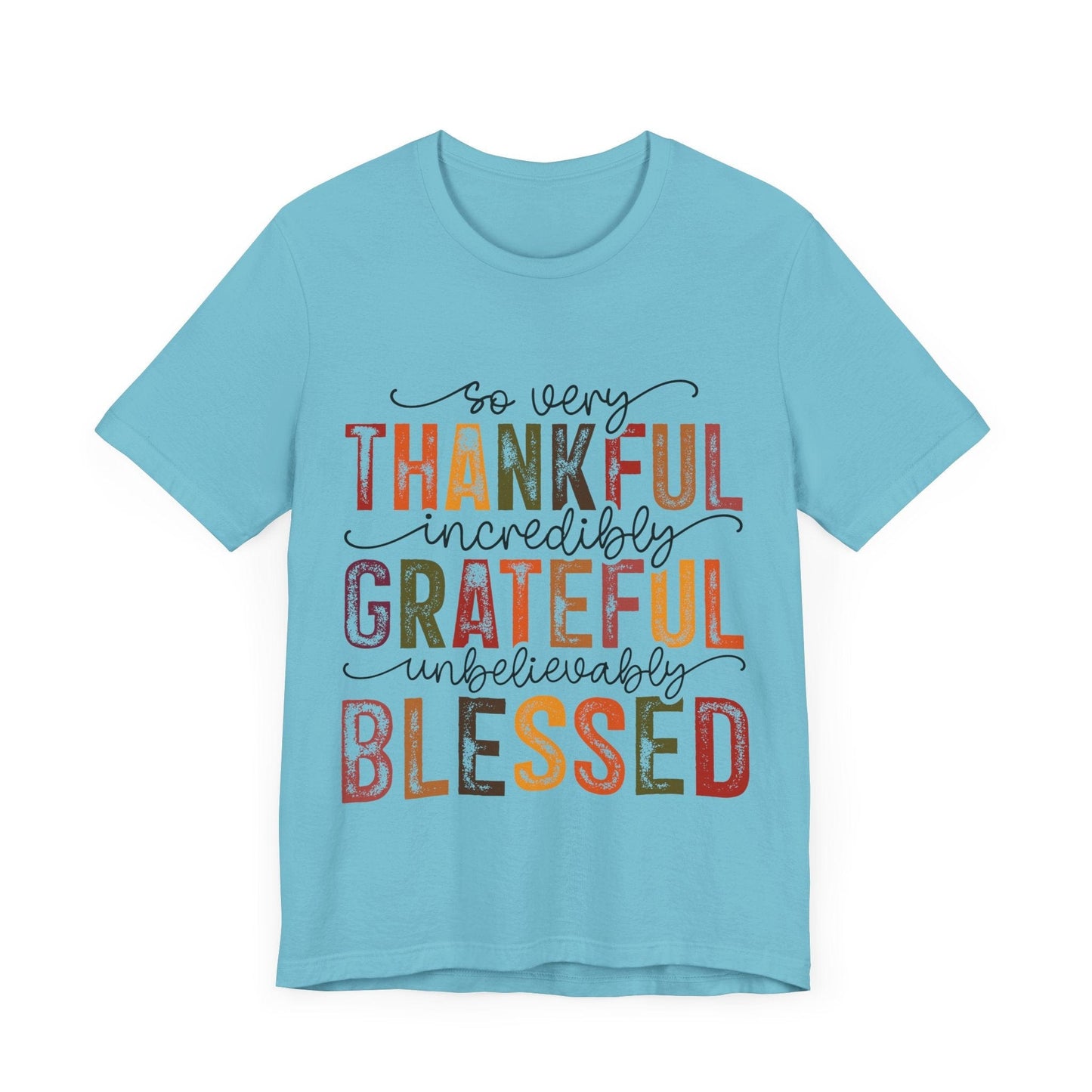 Printify T-Shirt Thankful Grateful Blessed Unisex Jersey Tee