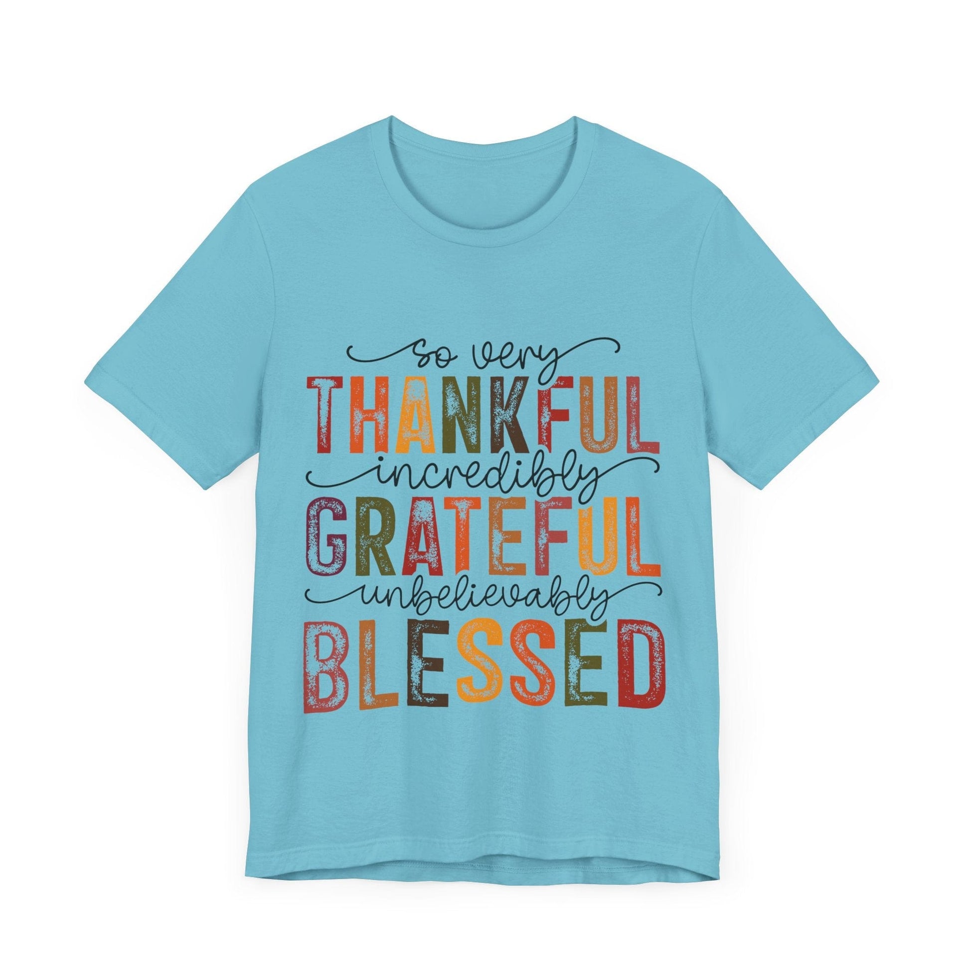 Printify T-Shirt Thankful Grateful Blessed Unisex Jersey Tee