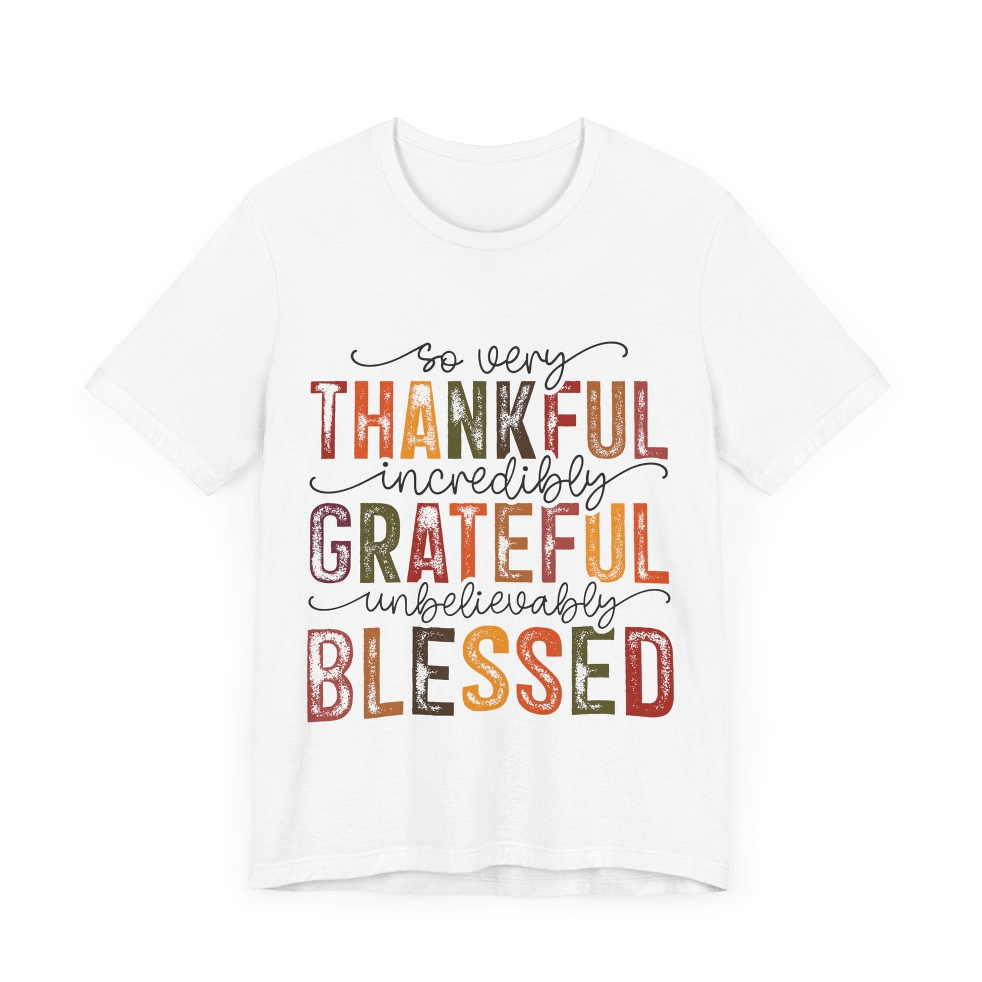 Printify T-Shirt Thankful Grateful Blessed Unisex Jersey Tee