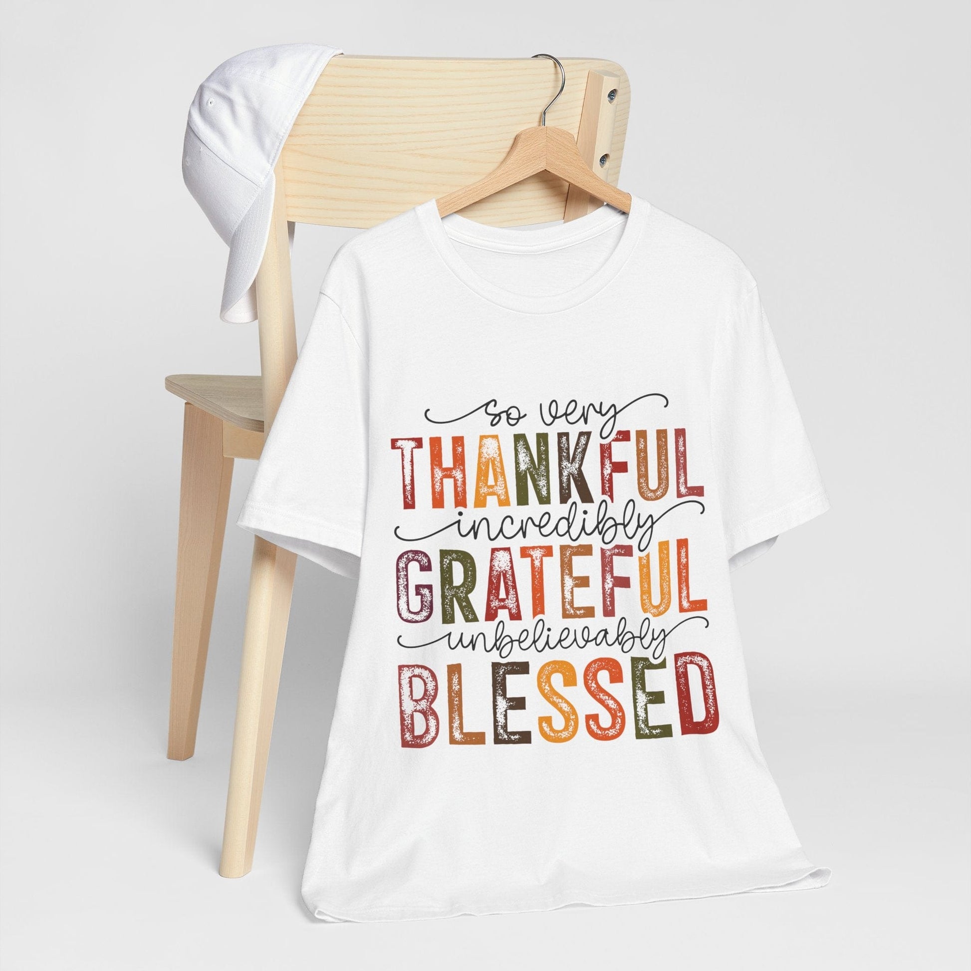 Printify T-Shirt Thankful Grateful Blessed Unisex Jersey Tee