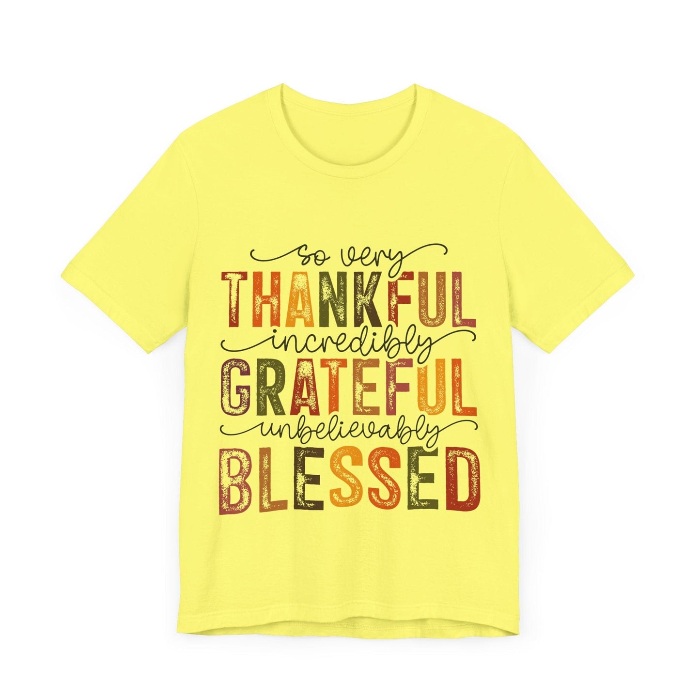 Printify T-Shirt Thankful Grateful Blessed Unisex Jersey Tee