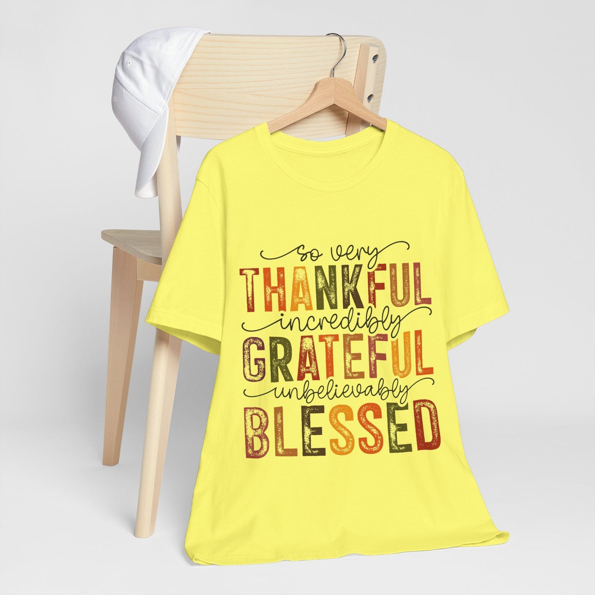 Printify T-Shirt Thankful Grateful Blessed Unisex Jersey Tee