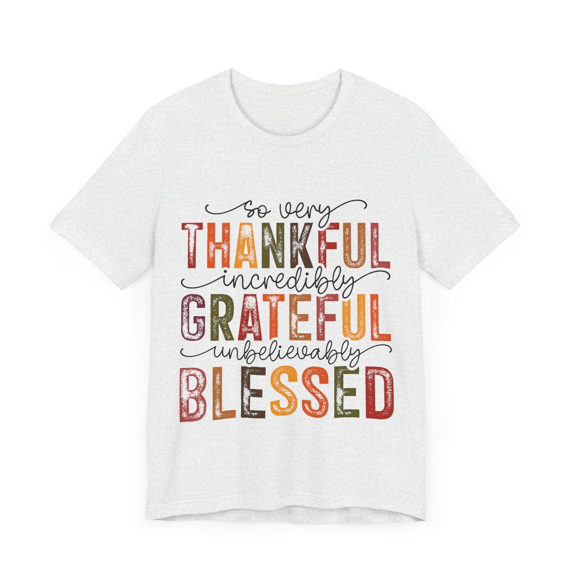 Printify T-Shirt Thankful Grateful Blessed Unisex Jersey Tee