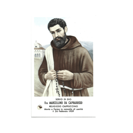 Catholically Holy Card The Servant of God Fra Marcellino da Capradosso OFM Relic Card