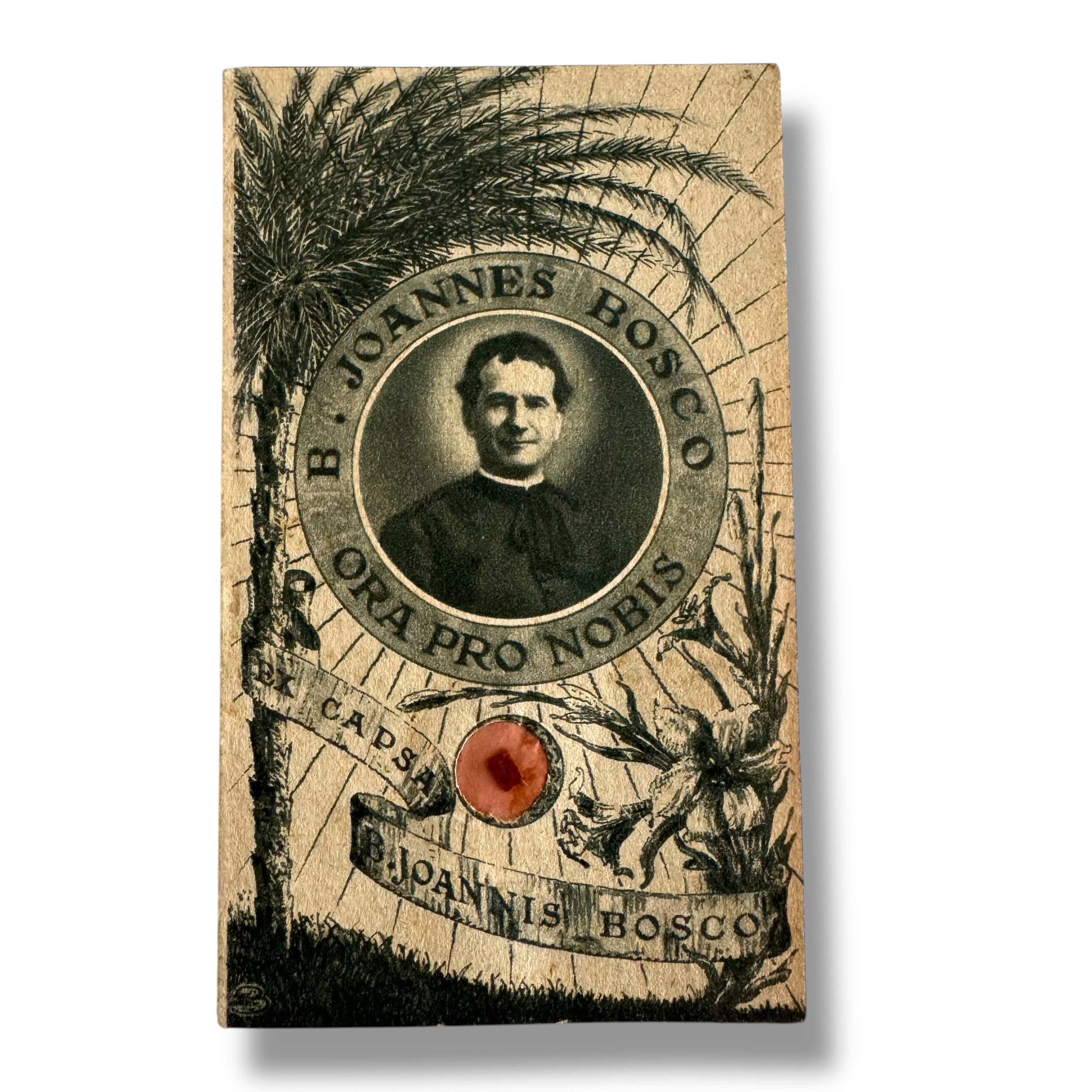 Catholically Holy Card Vintage Holy Card of Saint John Bosco with Relic