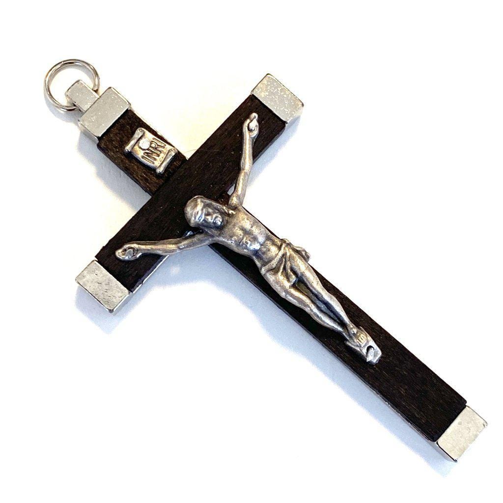 Catholically Cross Wooded 2 3/4"  Crucifix - Catholic Small Pectoral Cross
