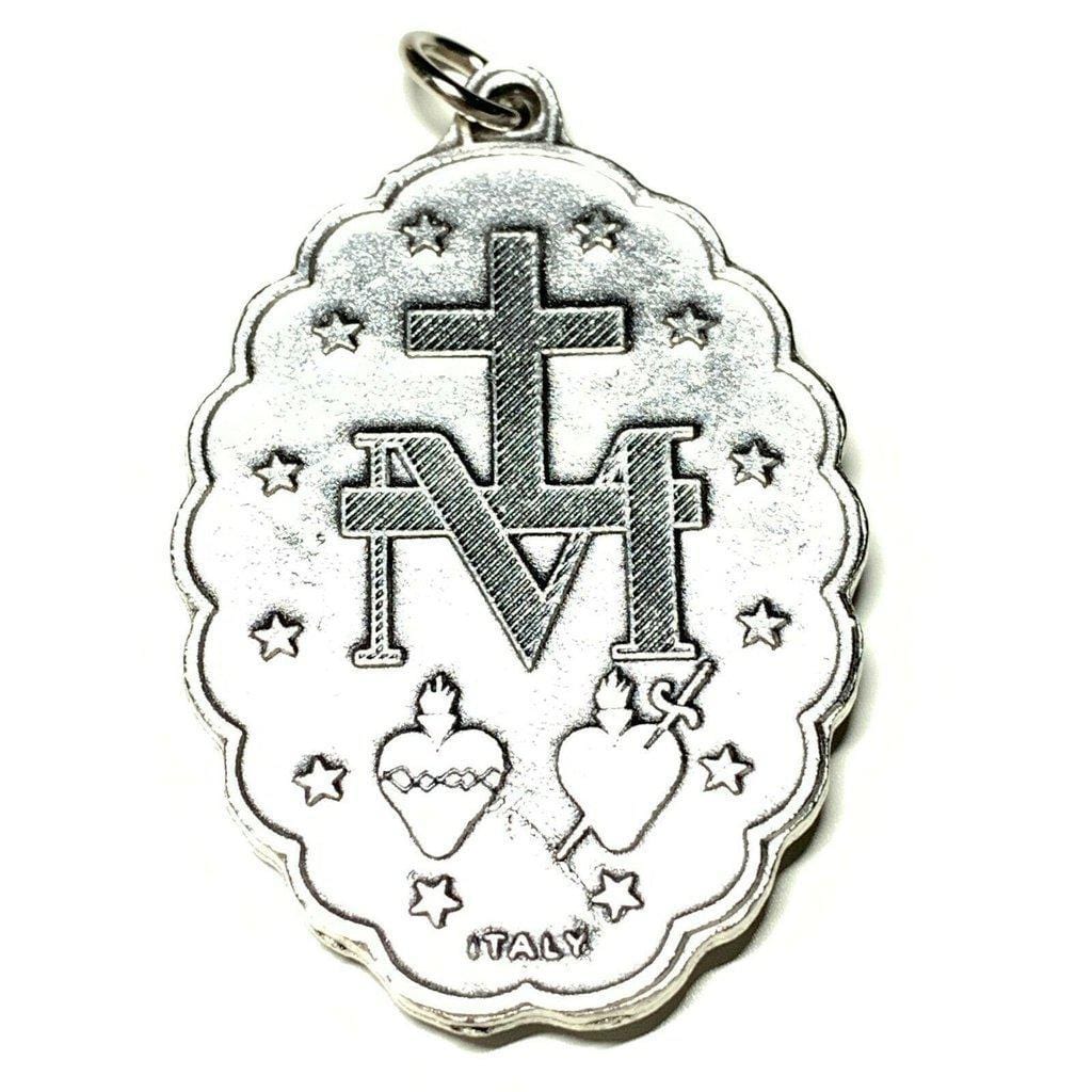 2 Pendant - Blessed Mother Mary Miraculous Medal - Blessed by Pope - Catholically