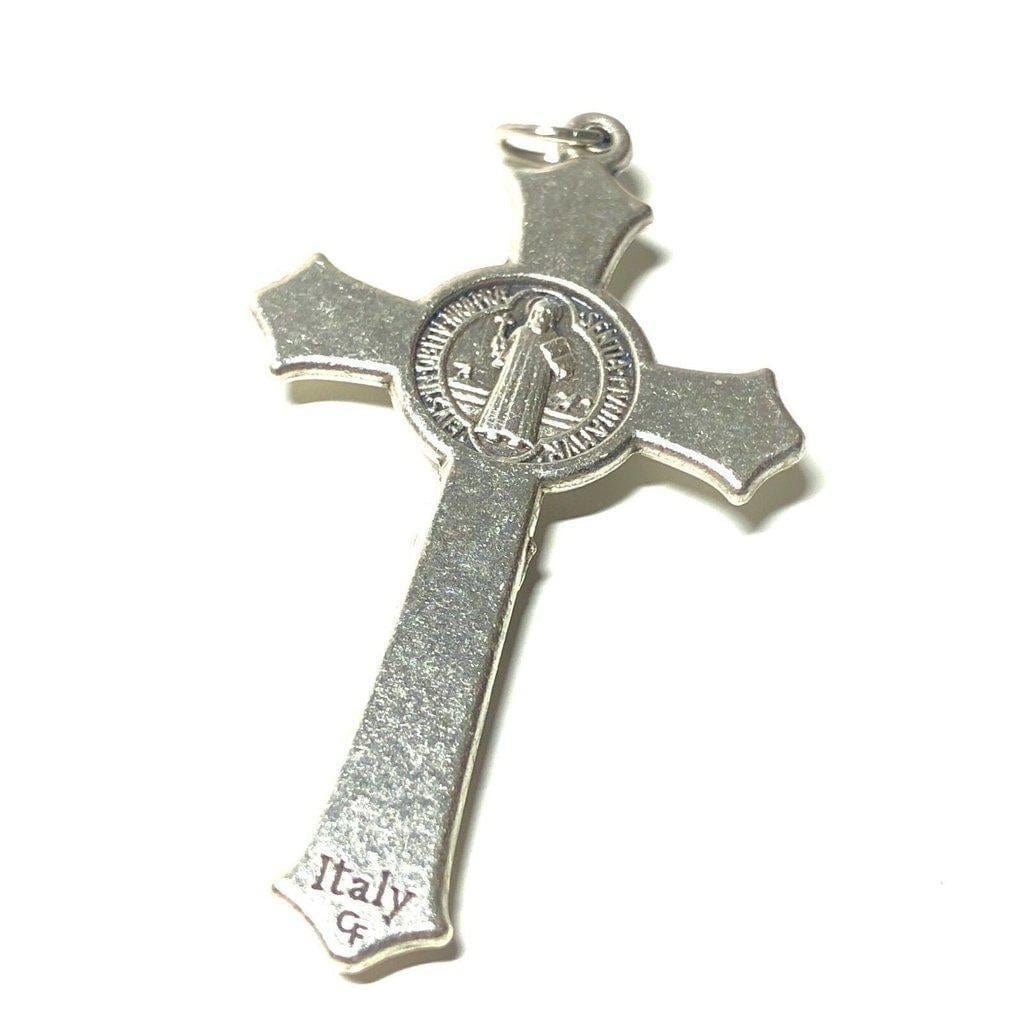 2 St. Benedict Crucifix - Exorcism - Cross - Blessed - Medalla de San Benito - Catholically