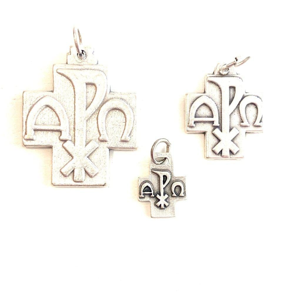 2X Chi Rho Cross Blessed By Pope Francis - Medals - Pendant-Catholically