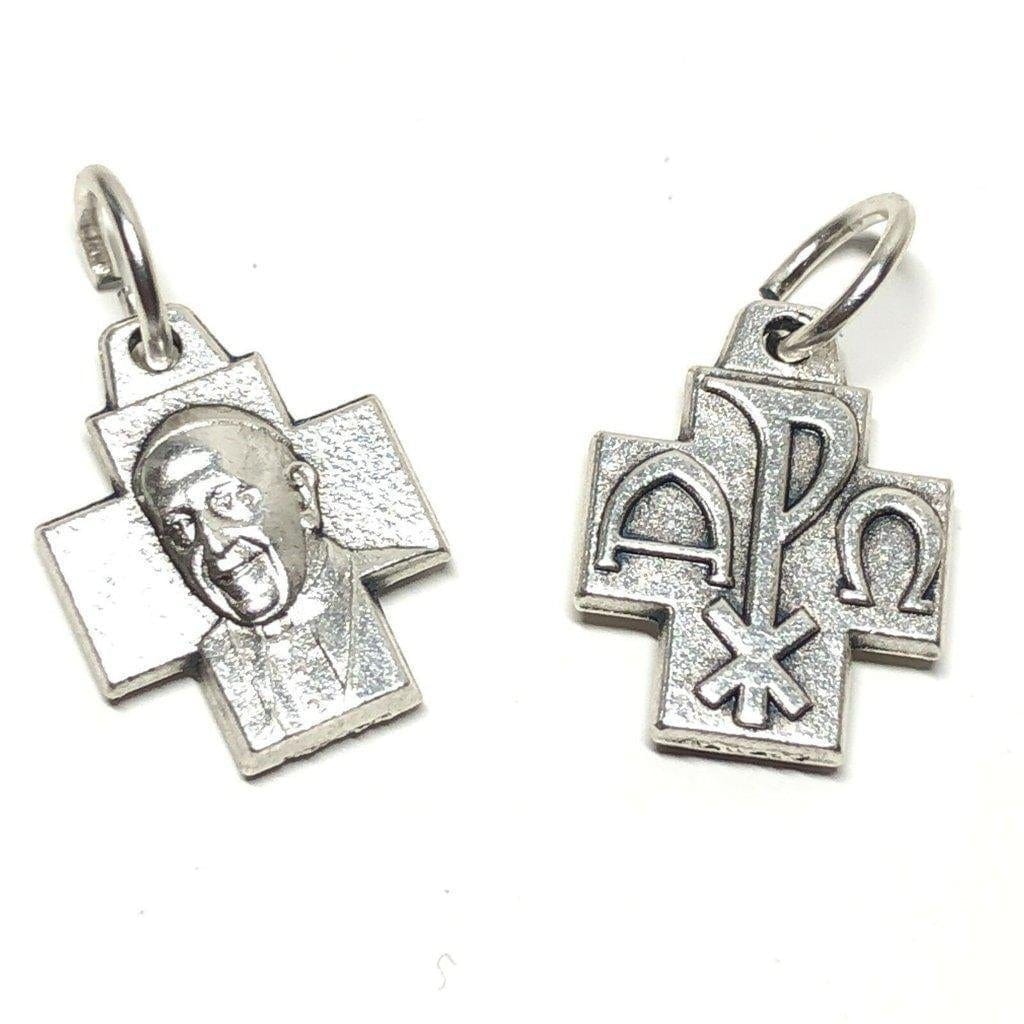 2X TINY Chi Rho Cross Blessed by Pope Francis - medals - Pendant - Catholically