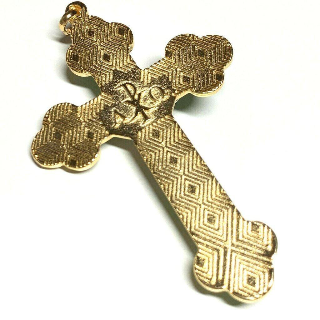 3 BLACK Pectoral Cross - Crucifix - Blessed by Pope Francis -First Communion - Catholically