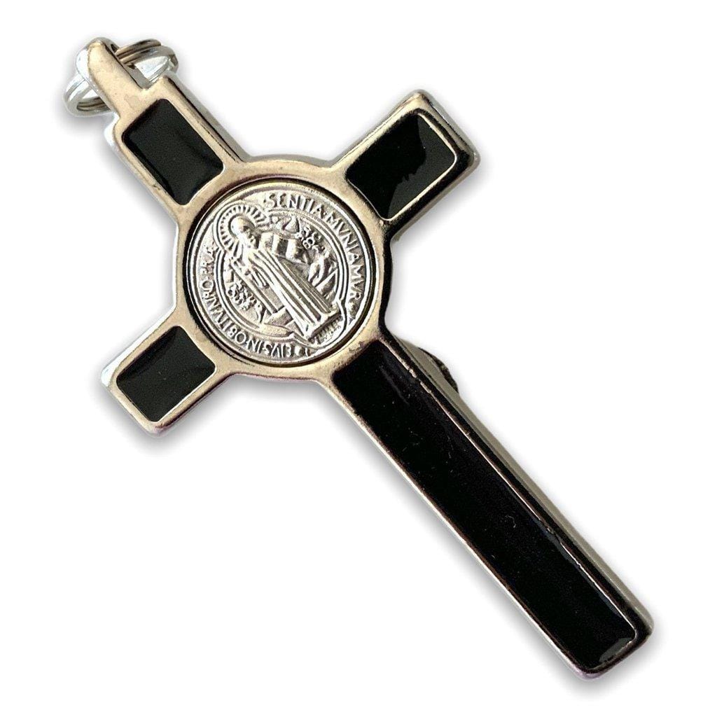 3" Black St. Benedict Crucifix - Exorcism- Cross -Blessed By Pope-Catholically