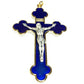 3 BLUE Pectoral Cross - Crucifix - Blessed by Pope Francis -First Communion - Catholically