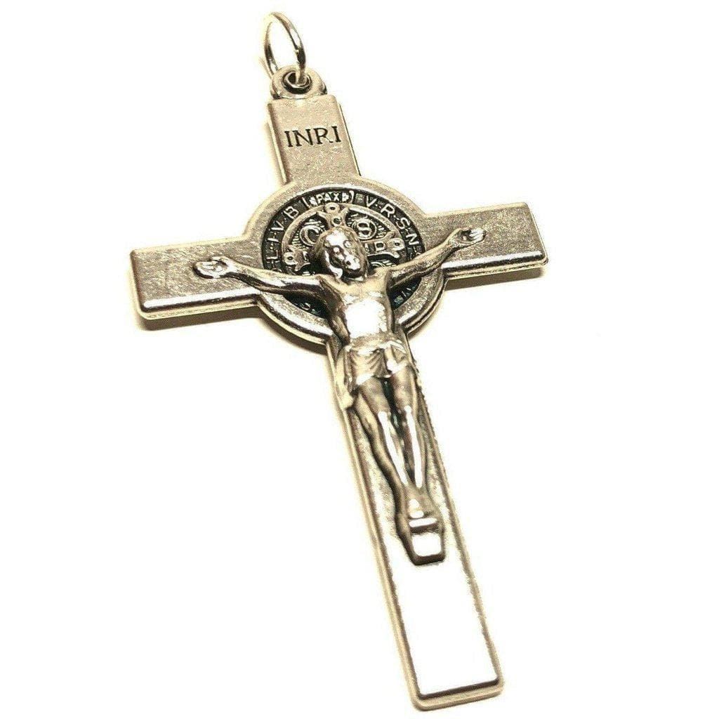 Catholically St Benedict Cross 3" St. Benedict Crucifix - Exorcism - Cross - Blessed - Medalla De San Benito