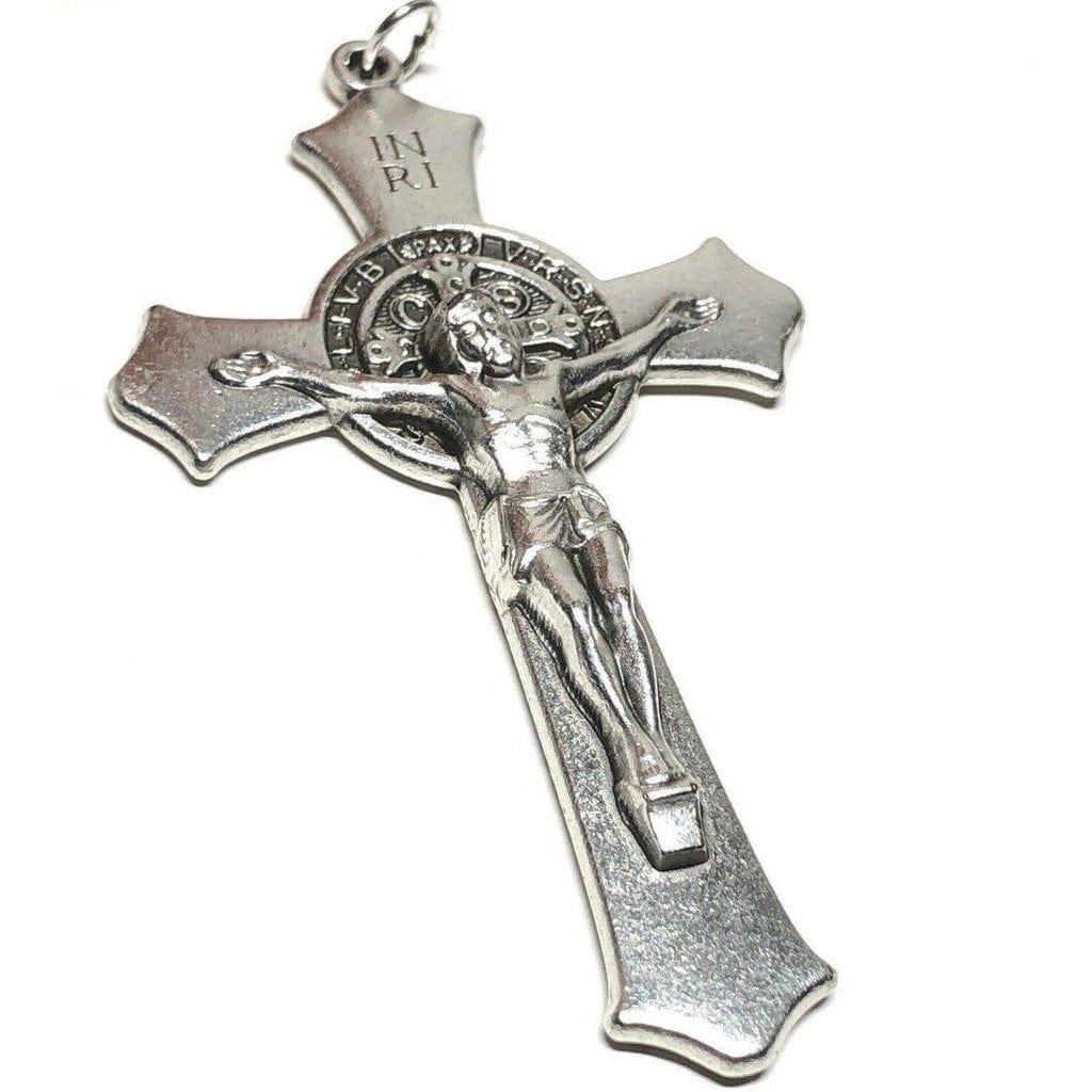 3" St. Benedict Crucifix - Exorcism - Cross - Blessed -Medalla San Benito-Catholically
