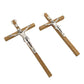 3" Wooden Cross - Blessed By Pope - Christian - Corpus - Wood Crucifix-Catholically