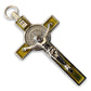 3" Yellow St. Benedict Crucifix - Exorcism- Cross - Blessed By Pope-Catholically
