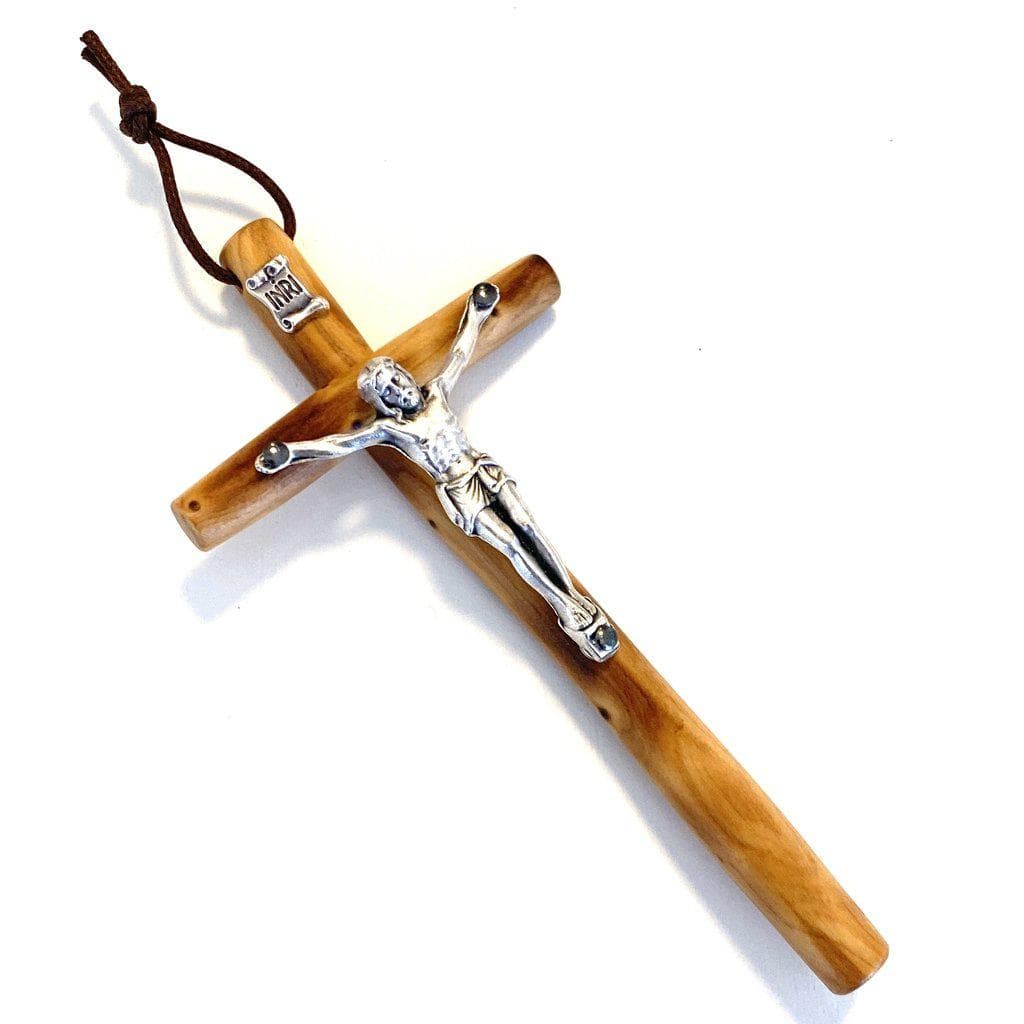 4" Wood Pectoral Cross - Crucifix Blessed Christian - Corpus - Wooden-Catholically