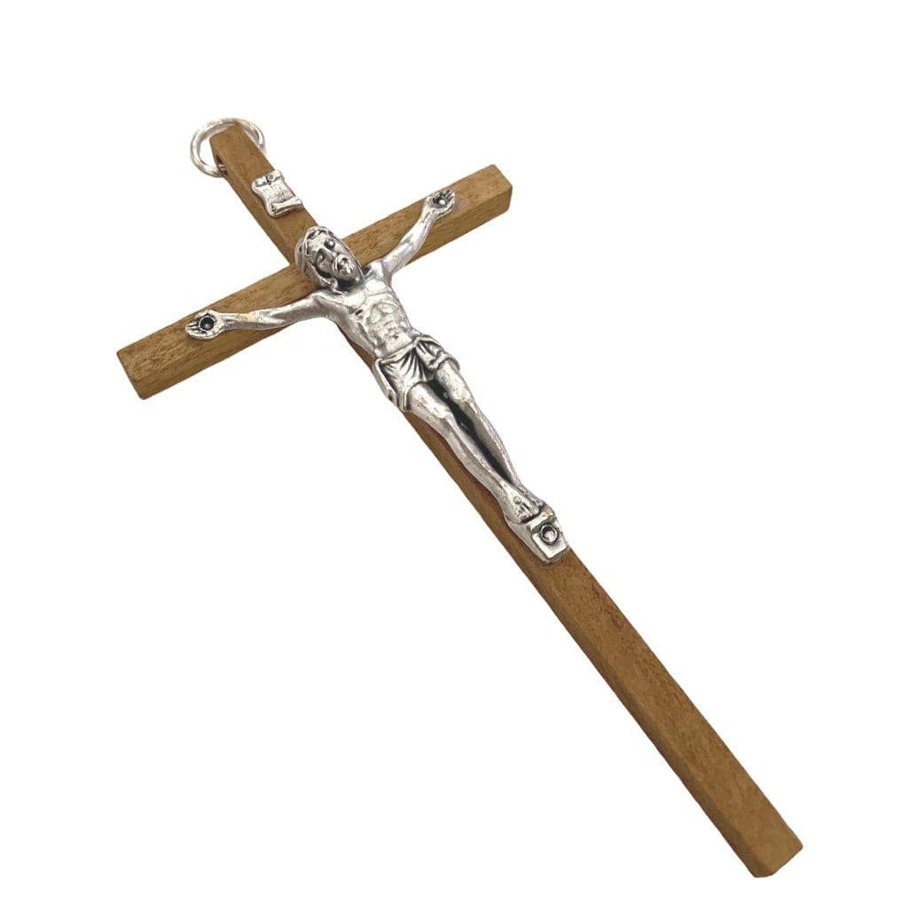 4" Wooden Cross - Blessed By Pope - Christian - Corpus - Wood Crucifix-Catholically