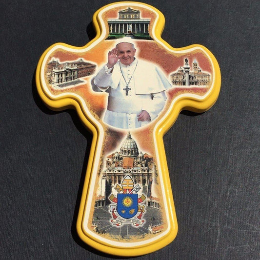 Crucifijo de pared católico - Cruz Scorzelli de 6 - Bendecido por el Papa