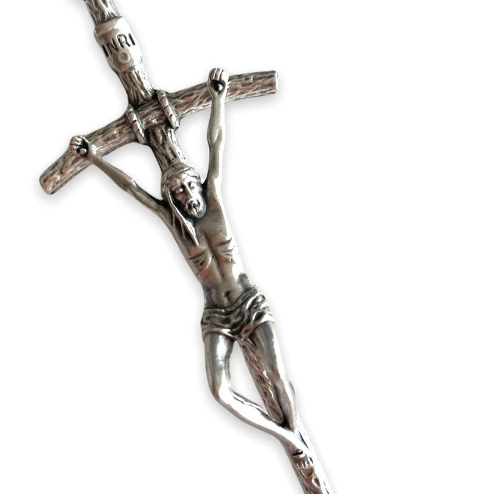 Crucifijo de pared de Metal de 2 piezas, decoración de cruz cristiana,  decoración de iglesia para Soledad Crucifijo de pared Cruz
