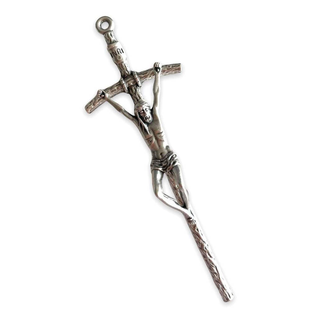 5" Catholic Cross - Wall Crucifix - Blessed By Pope On Request-Catholically