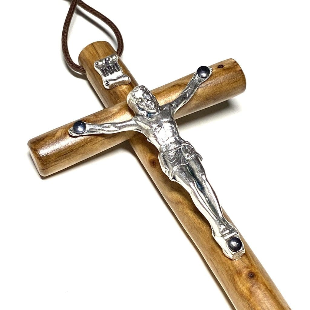 4" Wood Pectoral Cross - Crucifix Blessed Christian - Corpus - Wooden-Catholically