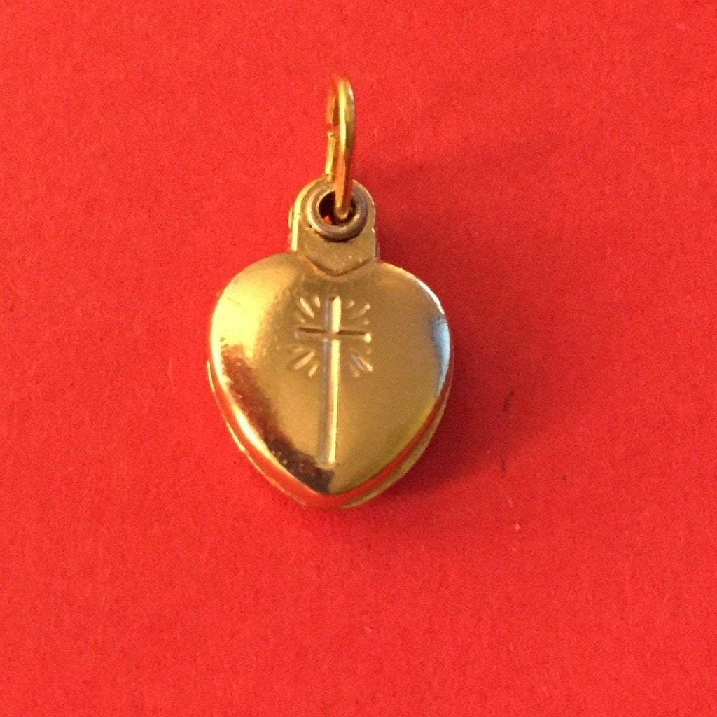 Agnus Dei Sacramental gold tone medal pendant charm medalla - Blessed by Pope - Catholically
