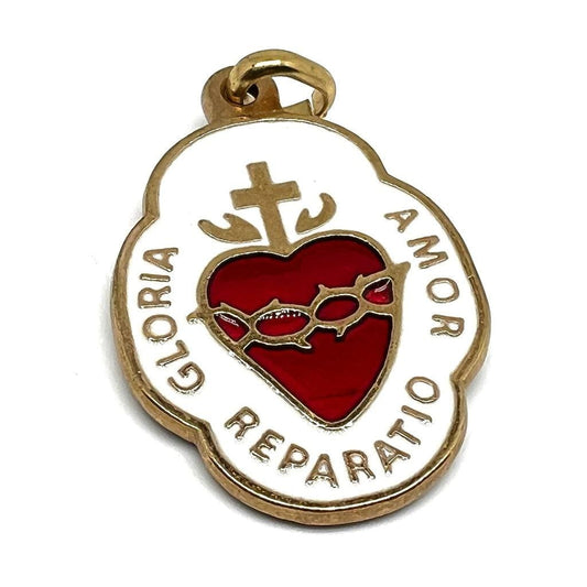 Catholically Medal Big Catholic Heart of Jesus - Medal - Pendant - Charm- Blessed By Pope