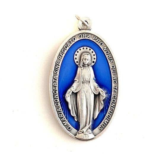 Huge Pendant Charm - Blessed Mother Mary Miraculous Medal - Blessed By Pope-Catholically