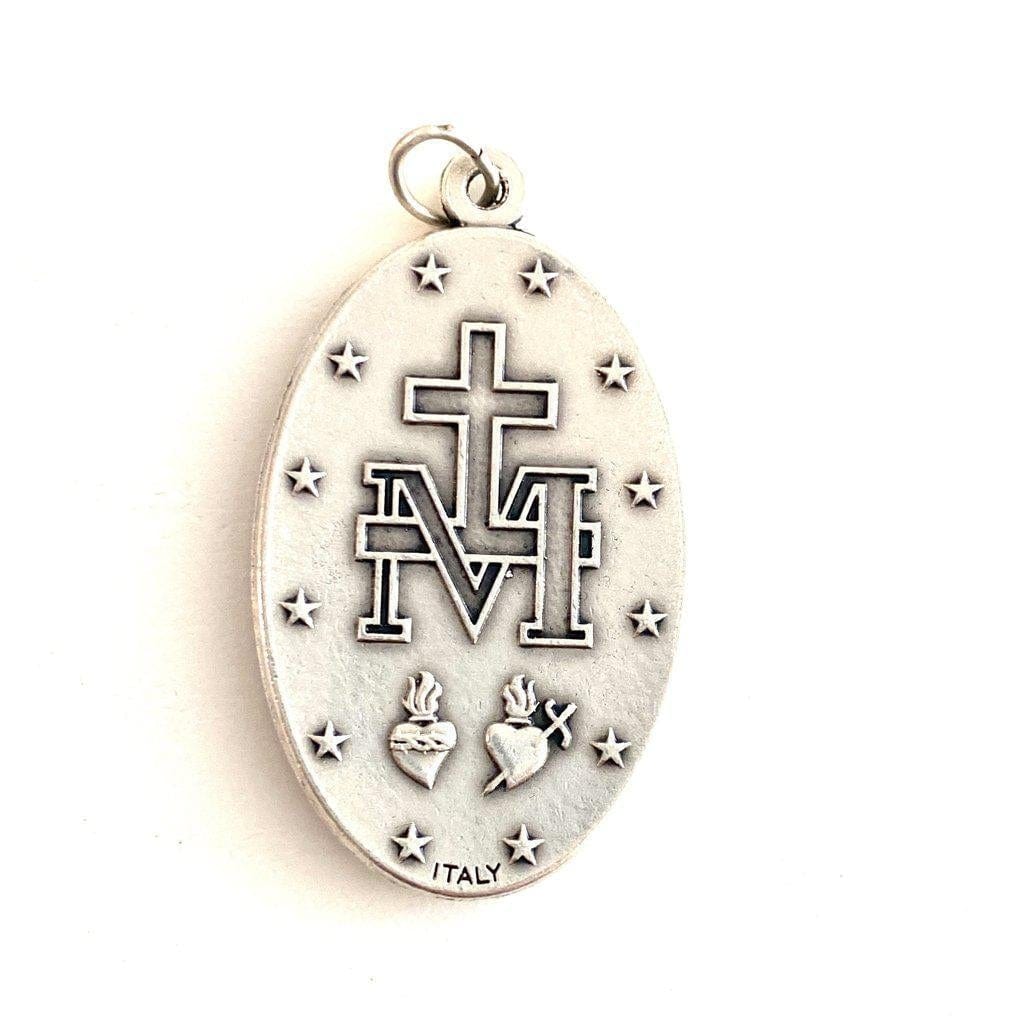 Huge Pendant Charm - Blessed Mother Mary Miraculous Medal - Blessed By Pope-Catholically