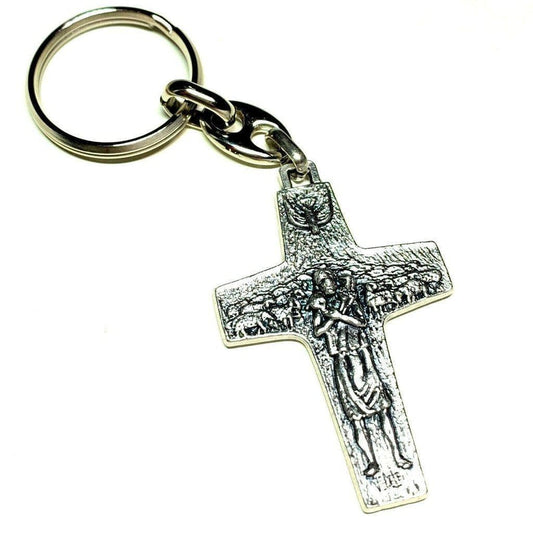 Big Vedele Key Ring Pope Francis Pectoral CROSS - Crucifix - Blessed by Pope - Catholically