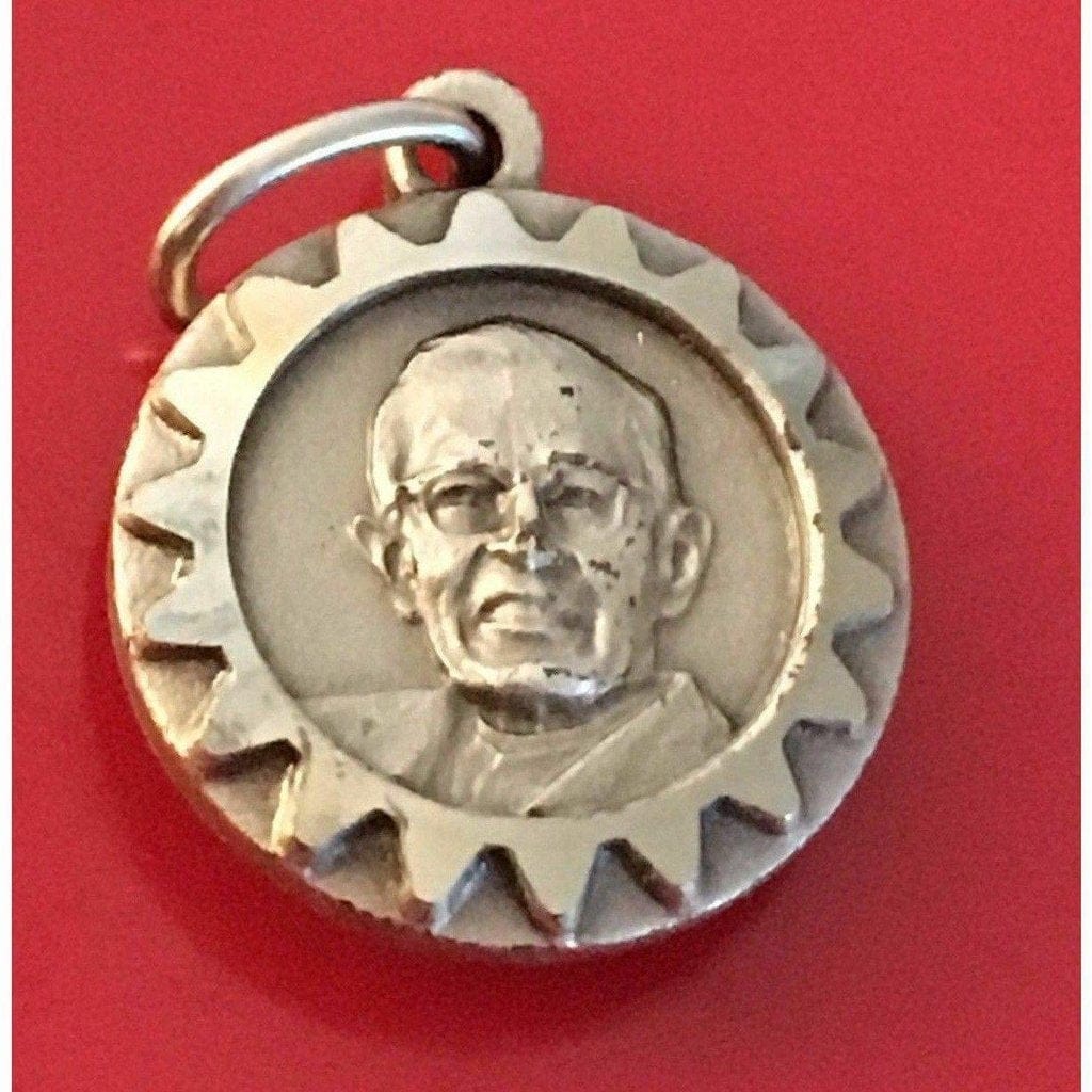 Bl. Giacomo Alberione w/ FREE RELIC ex-indumentis - medal by blessed Pope - Catholically