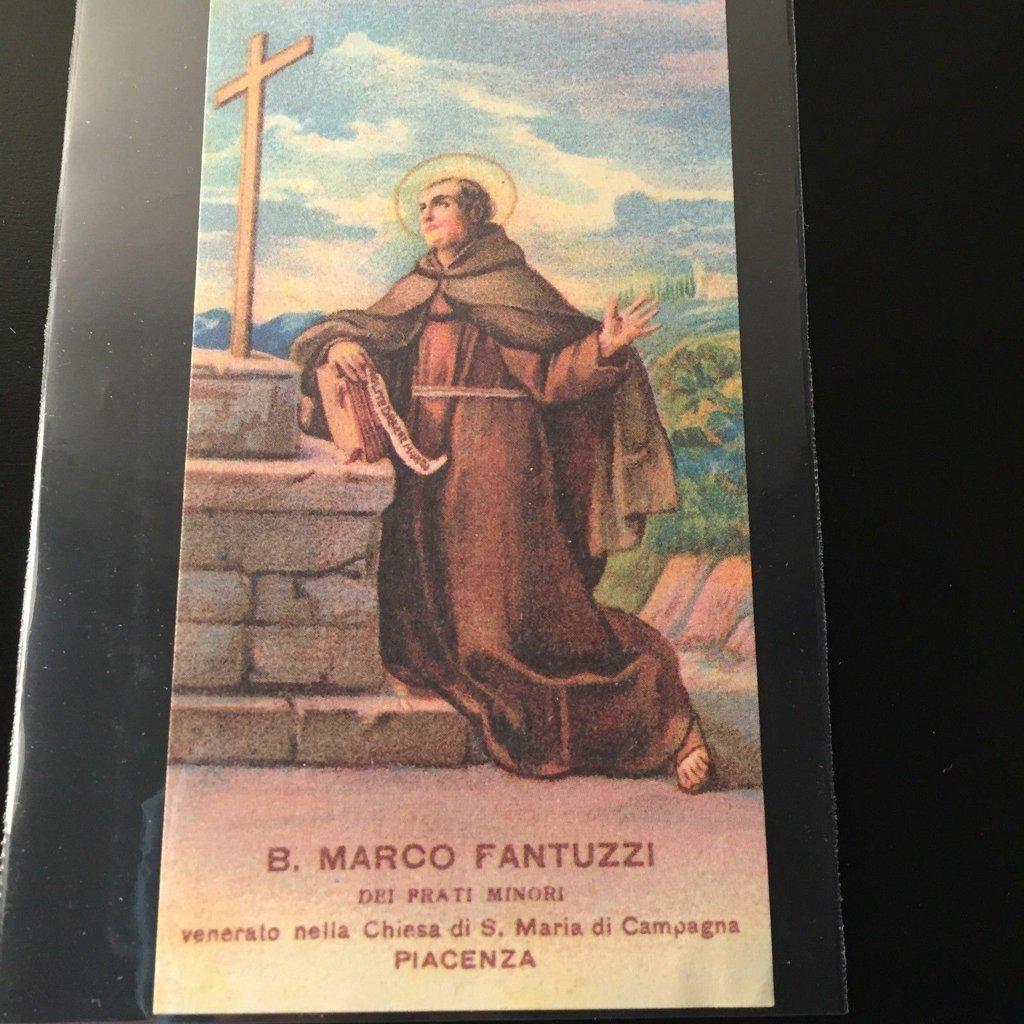 Bl. Marco of Bolonia Fantuzzi Reliquia  Holy Card with 2nd class FREE Relic - Catholically