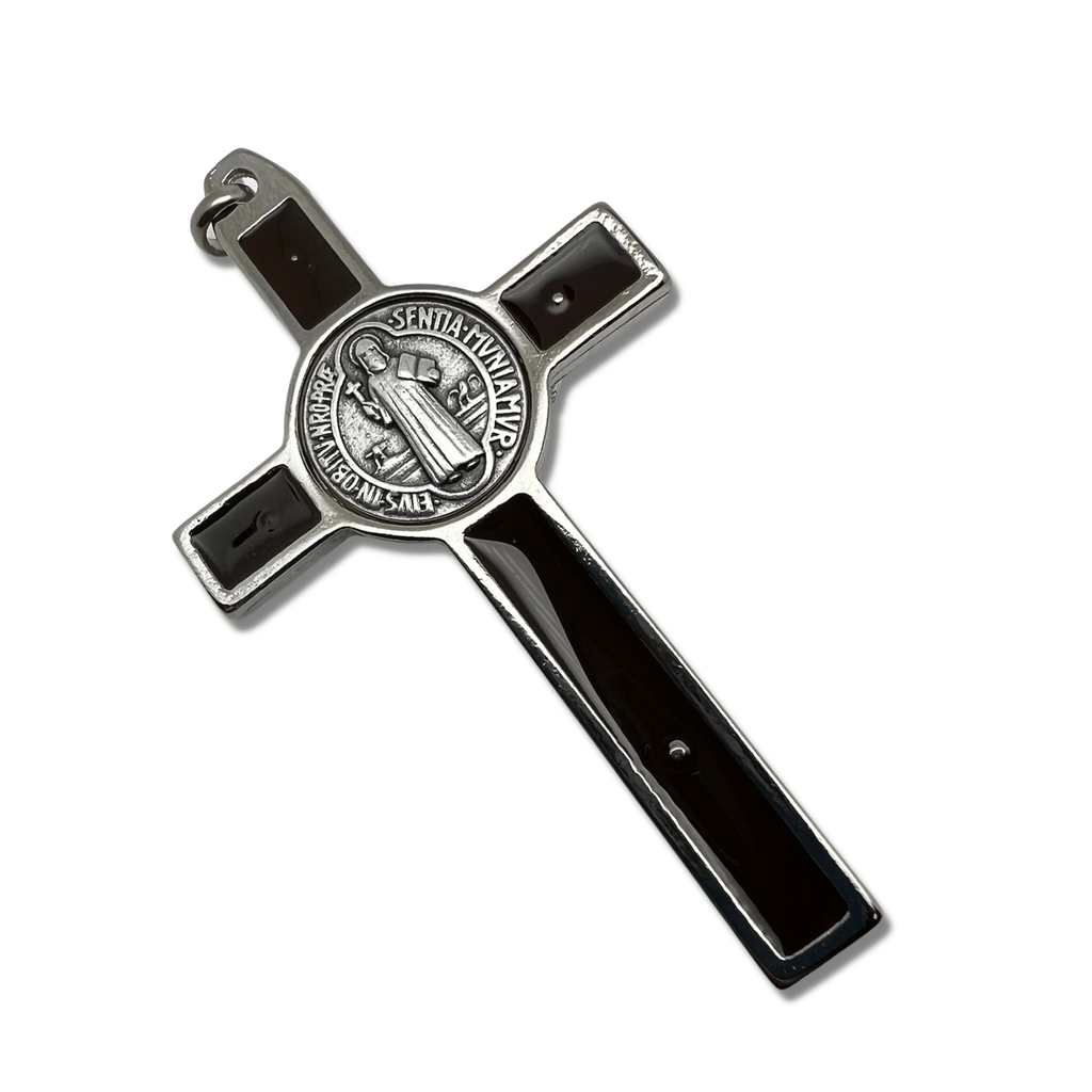 Catholically St Benedict Cross Black Saint St. Benedict 3" Crucifix - Exorcism Cross - Blessed By Pope