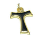 Black TAU Cross Blessed by Pope  - medal - Pax et Bonum Franciscan crucifix - Catholically