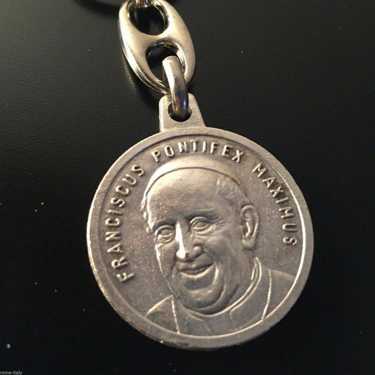 Blessed By Pope Francis - Nice Key Ring - Key Chain Medallion-Catholically