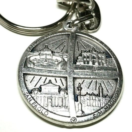 Blessed By Pope - Nice Pope Francis Key Ring - Key Chain St. Peter'S Square-Catholically