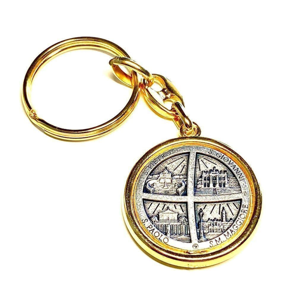 Blessed By Pope - Nice Pope Francis Key Ring - Key Chain St. Peter'S Square-Catholically