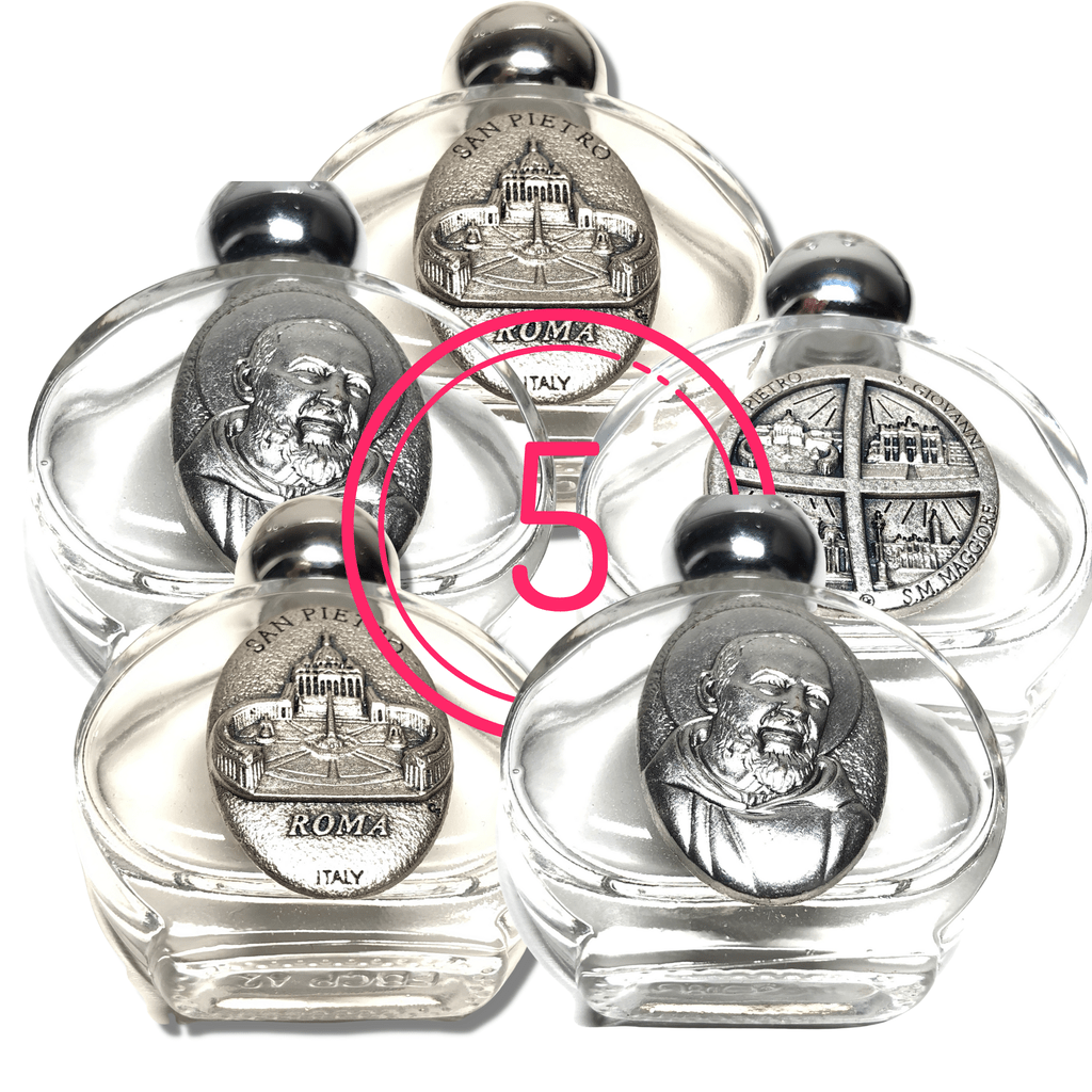 Catholically Holy Water (Set of 5) Blessed Holy water from the Vatican. Blessed by Pope