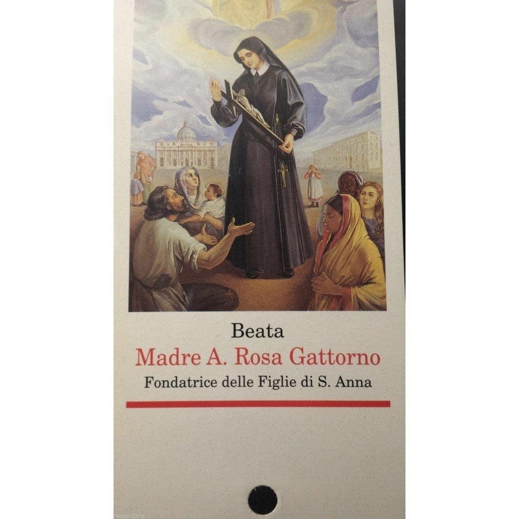 Blessed Mother Rosa Gattorno - Vintage Holy Card w/ Relic - Catholically