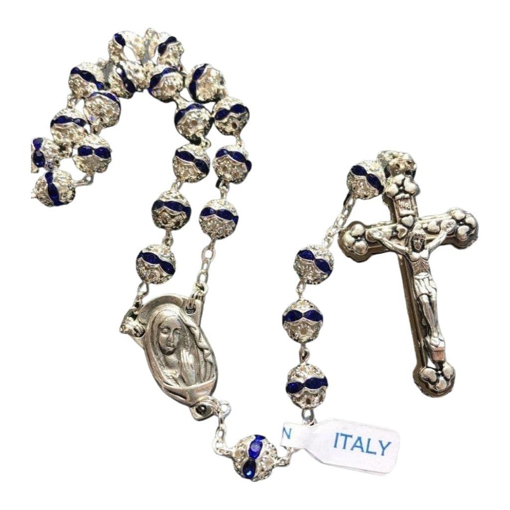 Catholically Rosaries Blessed Virgin Mary - Bohemian Crystal Rosary - Rhinestone - Blessed By Pope