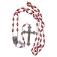 Blessed Virgin Mary - Red Shiny Crystal Rosary - Rhinestone - Blessed By Pope-Catholically