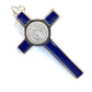 Blue 3" Saint St. Benedict Crucifix - Exorcism- Cross - Blessed - San Benito-Catholically