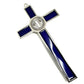 Catholically St Benedict Cross Blue 5" Saint St. Benedict Wall Crucifix - Exorcism Cross - Blessed By Pope