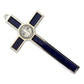 Blue 7.5" St. Benedict Cross Crucifix -Exorcism -Saint -Blessed -San Benito-Catholically
