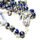 BLUE Cloisonne Rosary Blessed by Pope - prayer beads - Catholically