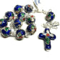 Catholically Bracelet Blue Cloisonne Rosary Bracelet  Blessed By Pope On Request