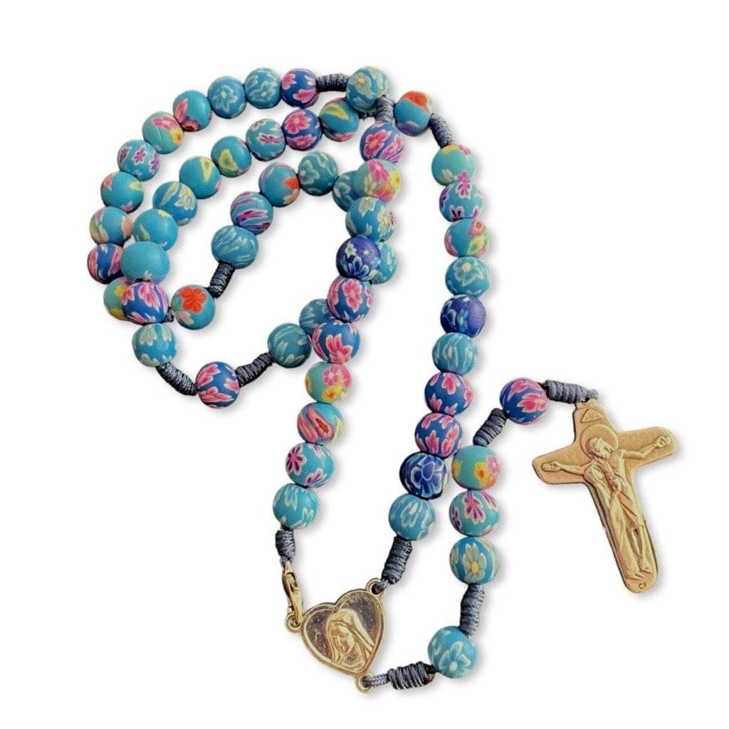 Catholically Rosaries Blue Rosary Hand Made By Nun Of Medjugorje - Blessed By Pope Francis